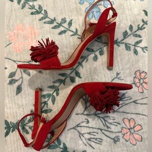 Banana Republic Red Tassel Heels